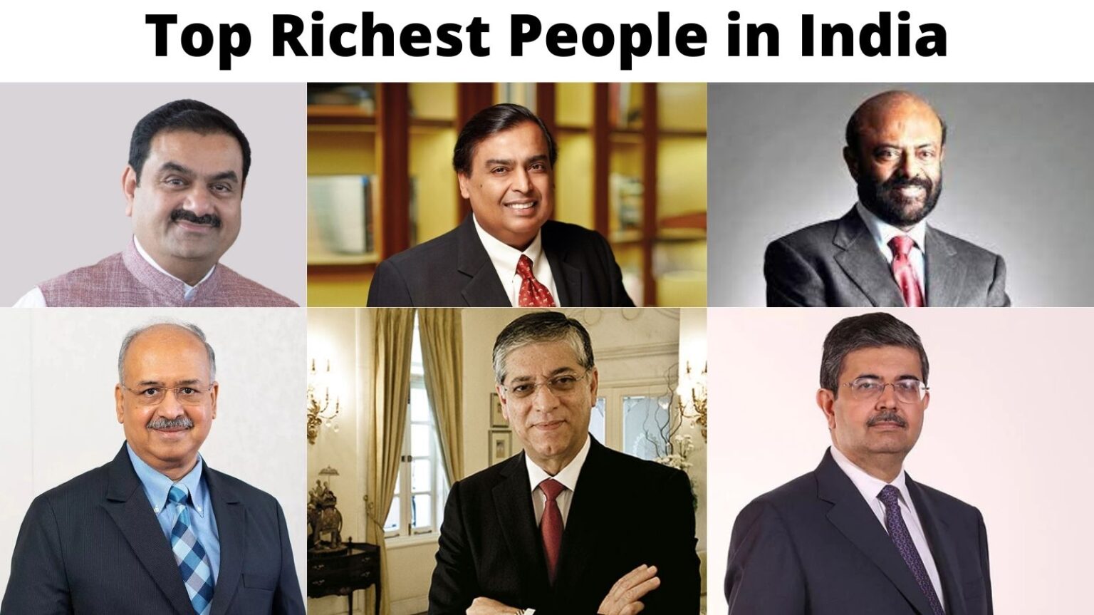 Top 20 Richest People in India Who is India's Richest Person